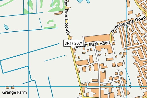 DN17 2BW map - OS VectorMap District (Ordnance Survey)