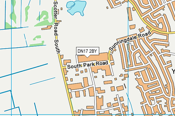 DN17 2BY map - OS VectorMap District (Ordnance Survey)