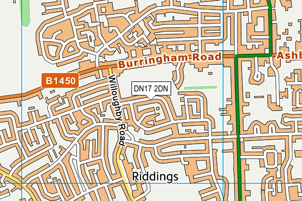 DN17 2DN map - OS VectorMap District (Ordnance Survey)