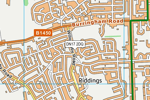 DN17 2DQ map - OS VectorMap District (Ordnance Survey)