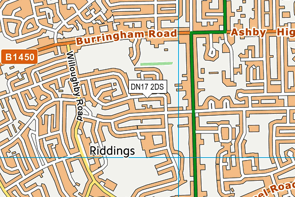 DN17 2DS map - OS VectorMap District (Ordnance Survey)