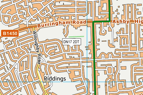 DN17 2DT map - OS VectorMap District (Ordnance Survey)