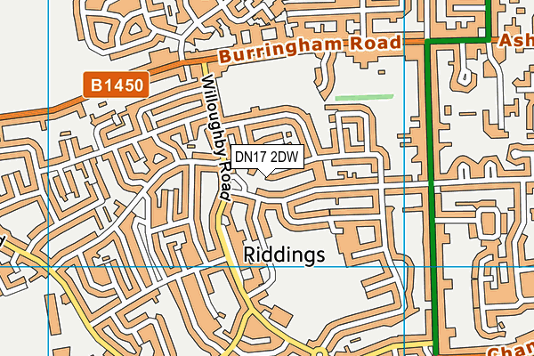 DN17 2DW map - OS VectorMap District (Ordnance Survey)