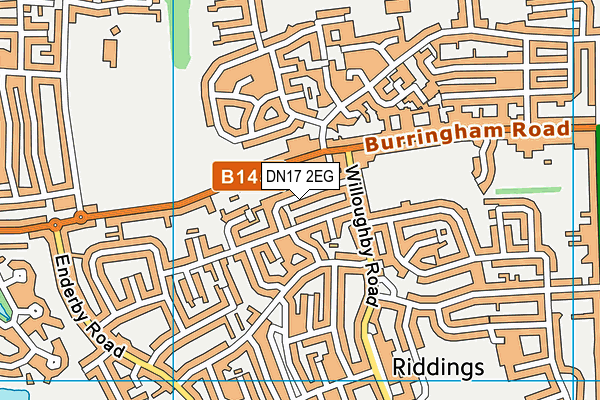 DN17 2EG map - OS VectorMap District (Ordnance Survey)