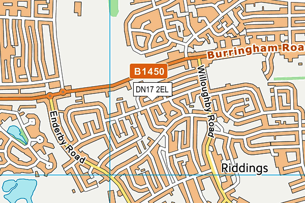 DN17 2EL map - OS VectorMap District (Ordnance Survey)