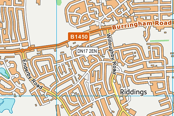 DN17 2EN map - OS VectorMap District (Ordnance Survey)