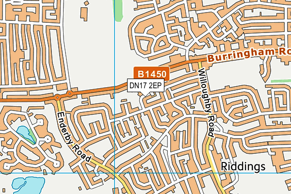 DN17 2EP map - OS VectorMap District (Ordnance Survey)