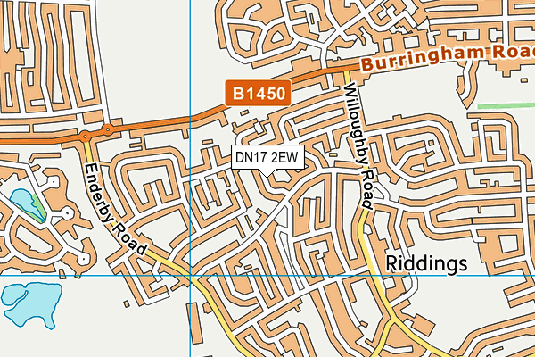 DN17 2EW map - OS VectorMap District (Ordnance Survey)