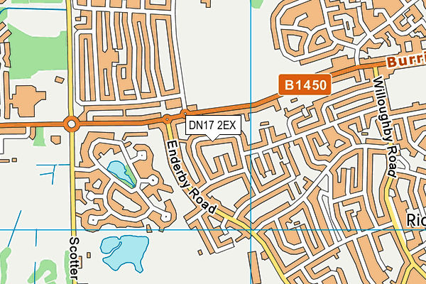 DN17 2EX map - OS VectorMap District (Ordnance Survey)