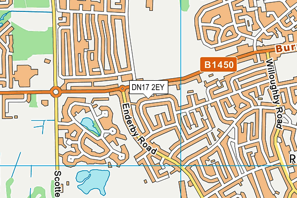 DN17 2EY map - OS VectorMap District (Ordnance Survey)