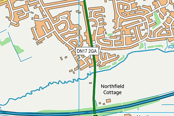 DN17 2GA map - OS VectorMap District (Ordnance Survey)