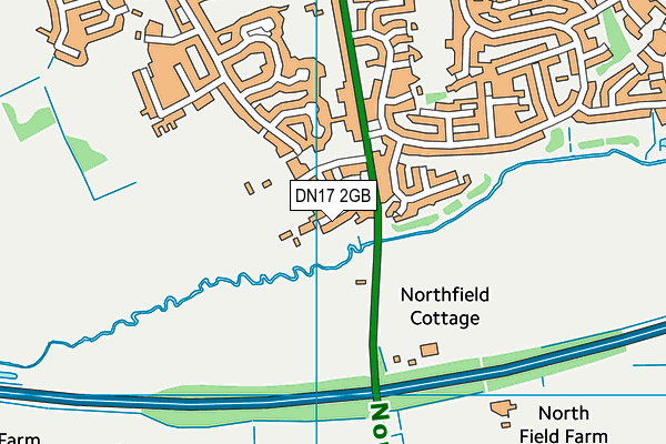 DN17 2GB map - OS VectorMap District (Ordnance Survey)