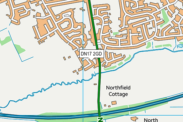 DN17 2GD map - OS VectorMap District (Ordnance Survey)