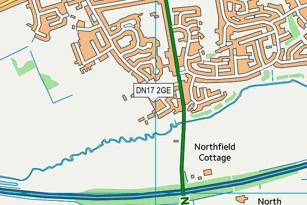 DN17 2GE map - OS VectorMap District (Ordnance Survey)