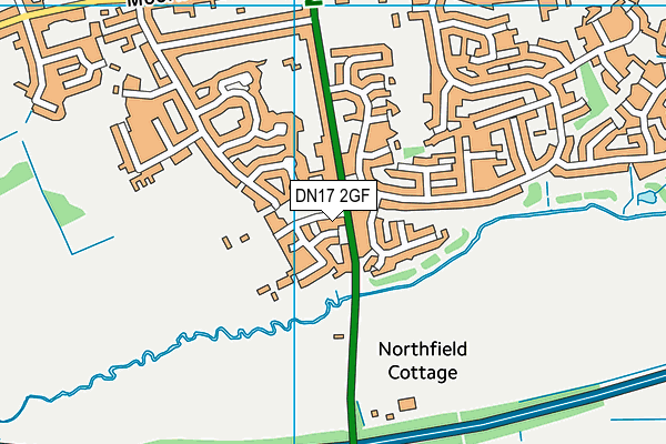 DN17 2GF map - OS VectorMap District (Ordnance Survey)