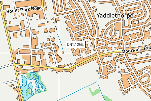 DN17 2GL map - OS VectorMap District (Ordnance Survey)
