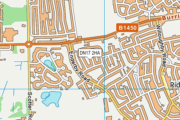 DN17 2HA map - OS VectorMap District (Ordnance Survey)