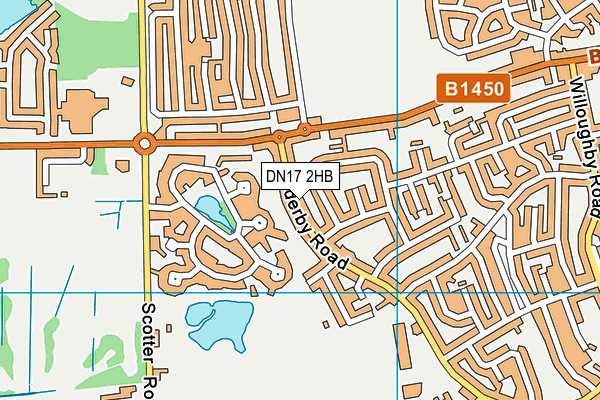 DN17 2HB map - OS VectorMap District (Ordnance Survey)