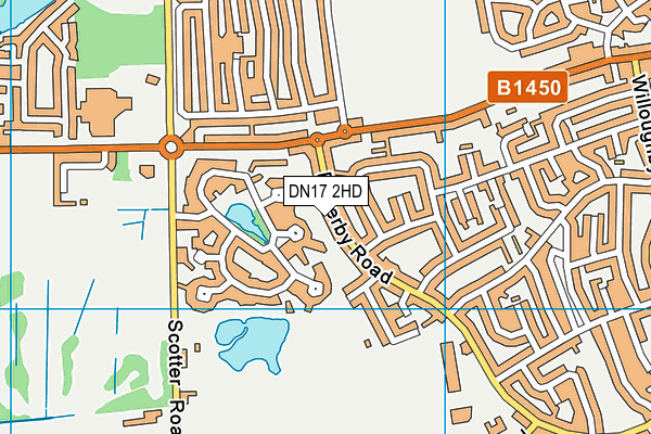 DN17 2HD map - OS VectorMap District (Ordnance Survey)