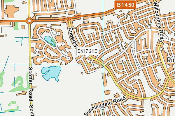 DN17 2HE map - OS VectorMap District (Ordnance Survey)
