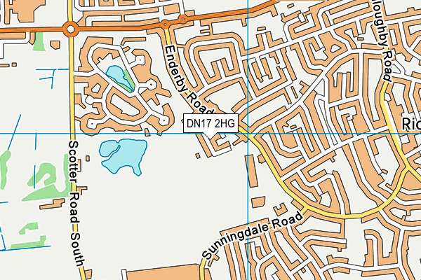 DN17 2HG map - OS VectorMap District (Ordnance Survey)