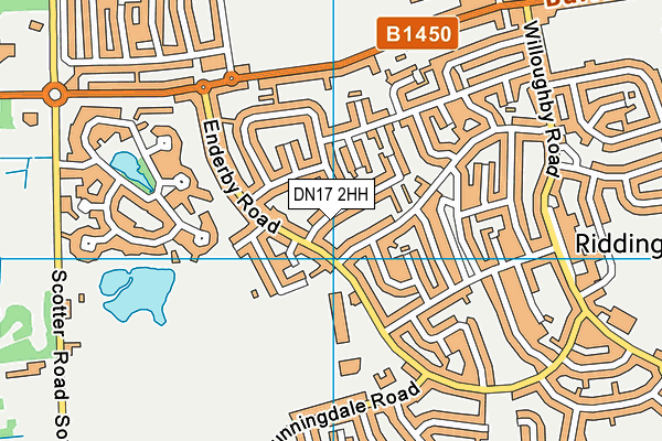DN17 2HH map - OS VectorMap District (Ordnance Survey)