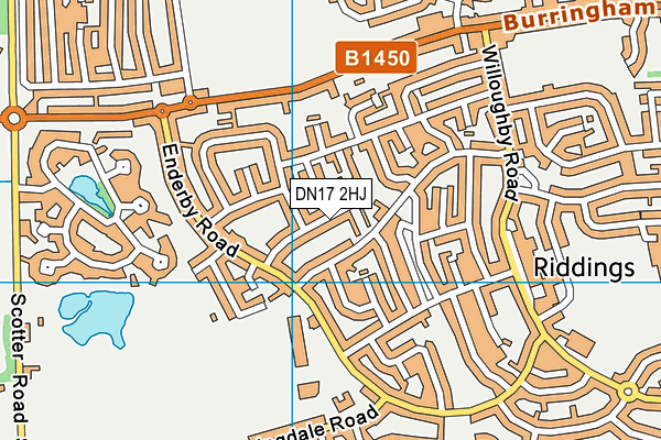 DN17 2HJ map - OS VectorMap District (Ordnance Survey)