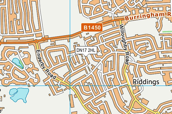 DN17 2HL map - OS VectorMap District (Ordnance Survey)