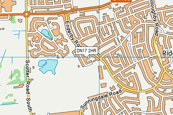 DN17 2HR map - OS VectorMap District (Ordnance Survey)
