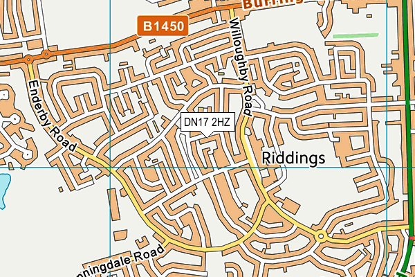 DN17 2HZ map - OS VectorMap District (Ordnance Survey)