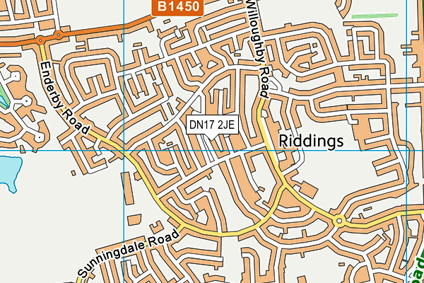 DN17 2JE map - OS VectorMap District (Ordnance Survey)