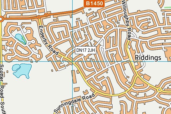 DN17 2JH map - OS VectorMap District (Ordnance Survey)