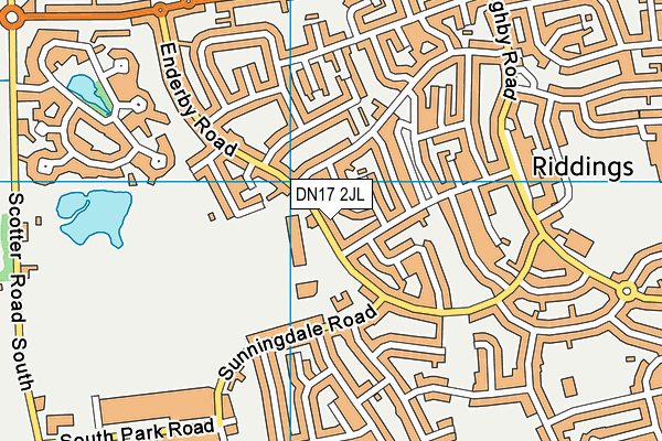 Riddings Pool map (DN17 2JL) - OS VectorMap District (Ordnance Survey)