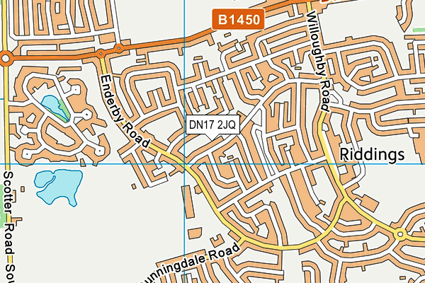 DN17 2JQ map - OS VectorMap District (Ordnance Survey)