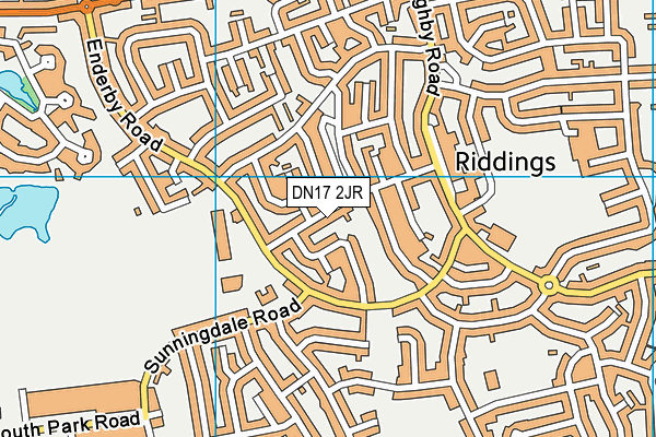DN17 2JR map - OS VectorMap District (Ordnance Survey)