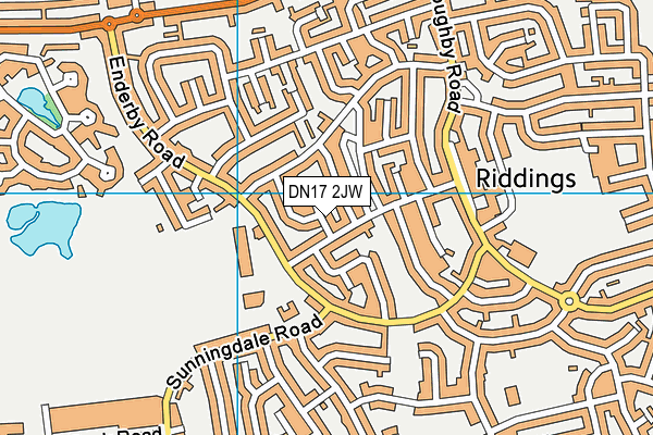 DN17 2JW map - OS VectorMap District (Ordnance Survey)