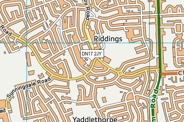 DN17 2JY map - OS VectorMap District (Ordnance Survey)