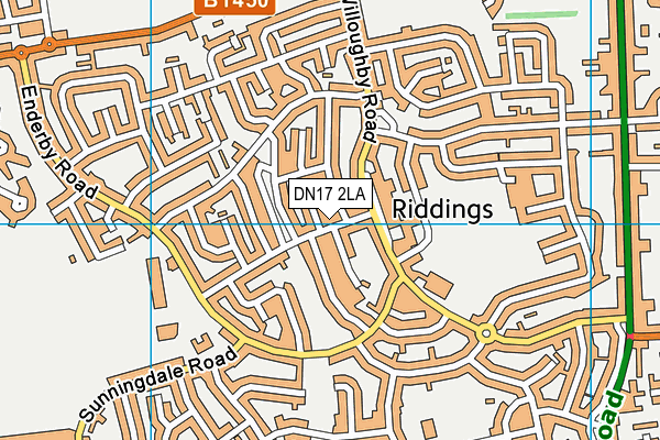 DN17 2LA map - OS VectorMap District (Ordnance Survey)