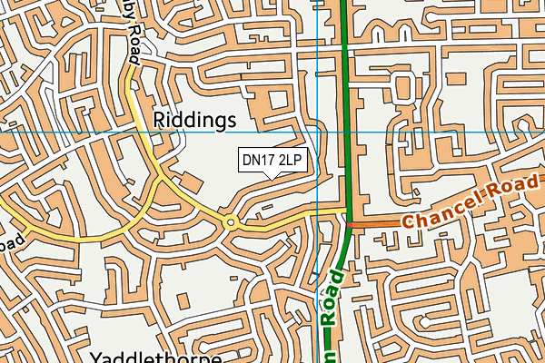 DN17 2LP map - OS VectorMap District (Ordnance Survey)