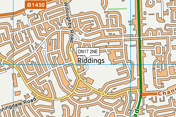 DN17 2NE map - OS VectorMap District (Ordnance Survey)