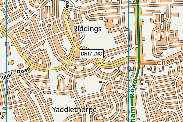DN17 2NG map - OS VectorMap District (Ordnance Survey)
