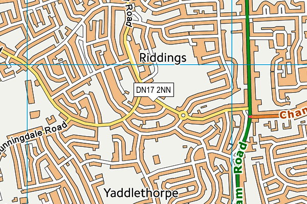 DN17 2NN map - OS VectorMap District (Ordnance Survey)