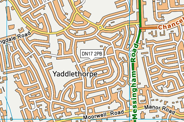 DN17 2PB map - OS VectorMap District (Ordnance Survey)