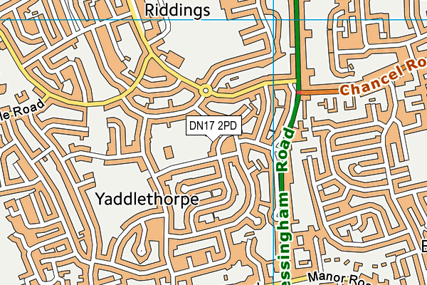 DN17 2PD map - OS VectorMap District (Ordnance Survey)