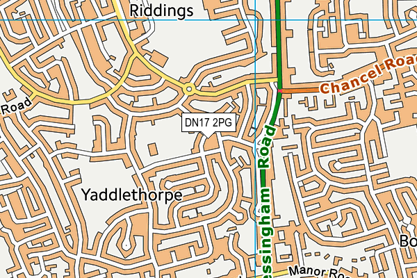 DN17 2PG map - OS VectorMap District (Ordnance Survey)
