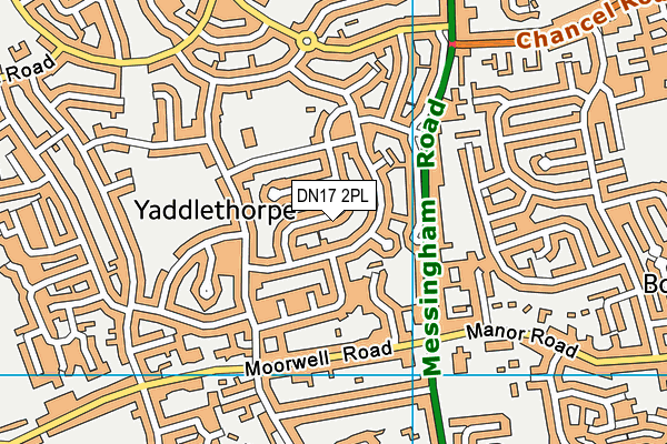 DN17 2PL map - OS VectorMap District (Ordnance Survey)