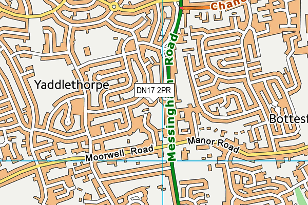 DN17 2PR map - OS VectorMap District (Ordnance Survey)