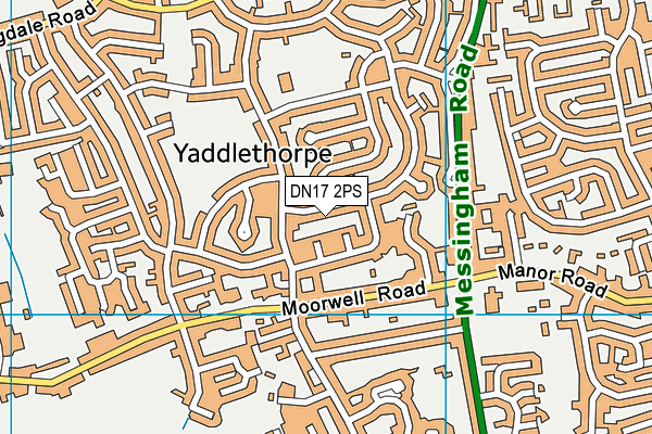 DN17 2PS map - OS VectorMap District (Ordnance Survey)