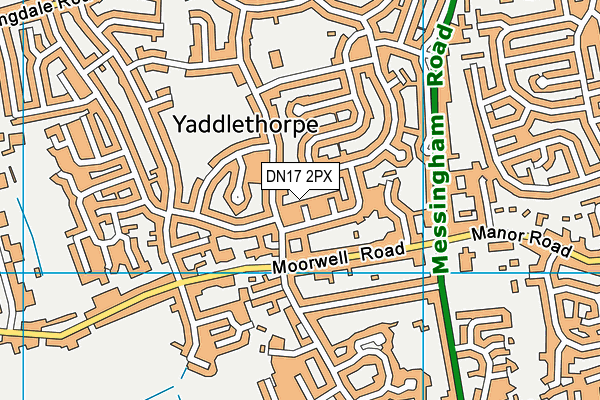 DN17 2PX map - OS VectorMap District (Ordnance Survey)