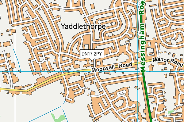 DN17 2PY map - OS VectorMap District (Ordnance Survey)